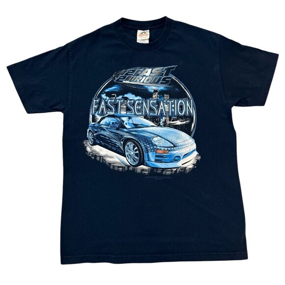Vintage 2 Fast 2 Furious Fast Sensation Navy Movie Promo T-Shirt: Large - Picture 1 of 5